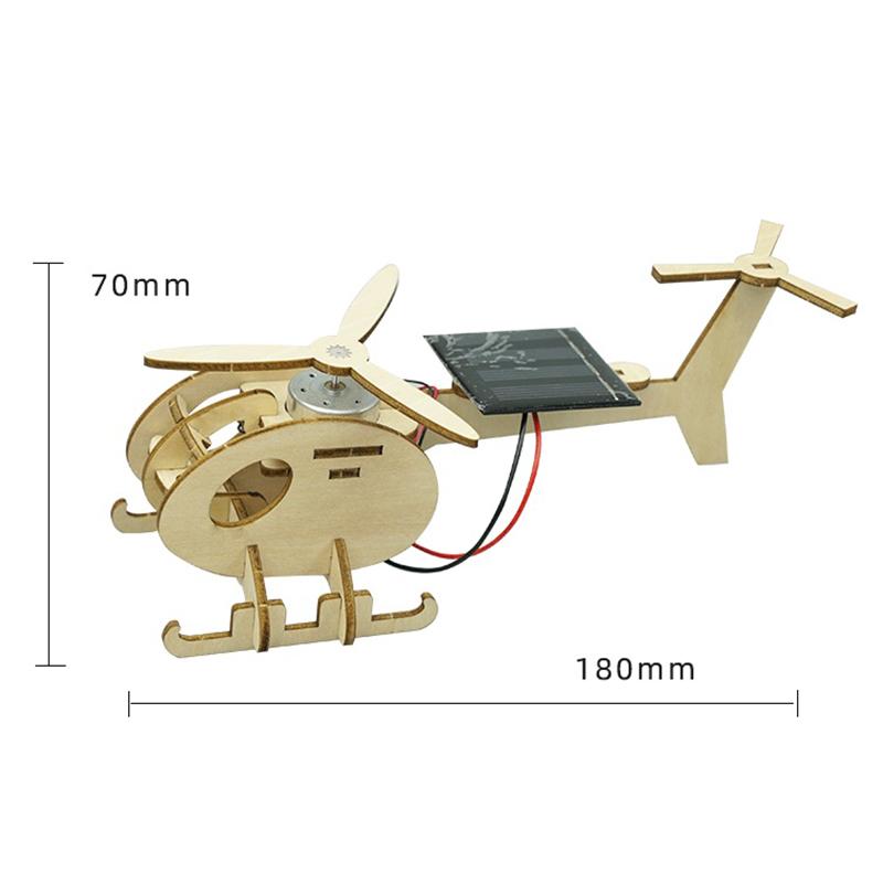 

3D Wooden Puzzle Solar Energy Powered Airplane Model Kit Mechanical Craft Set Educational Toy For Kids & Adults China Mainland
