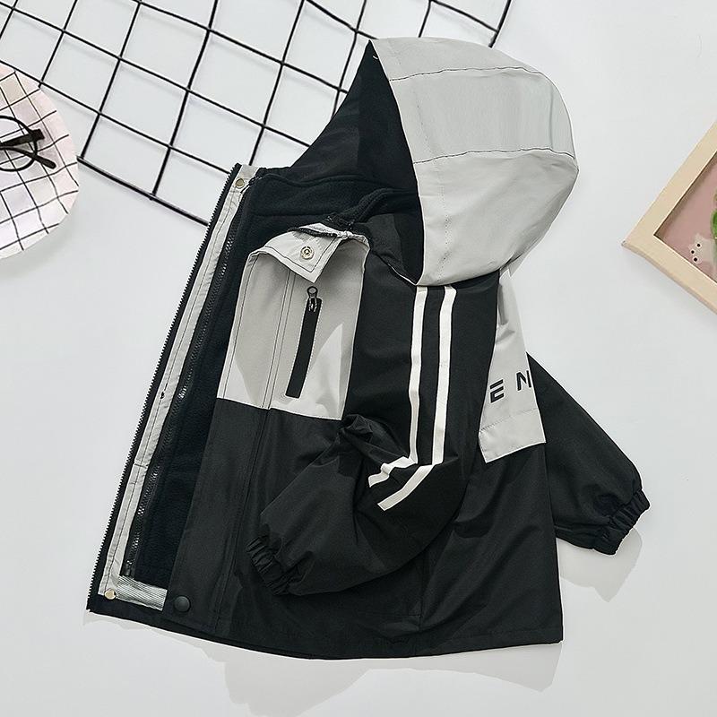 Jungen Abnehmbare Drei-in-Eins Verdickte Warme Kinder Winter Outdoor Jacke