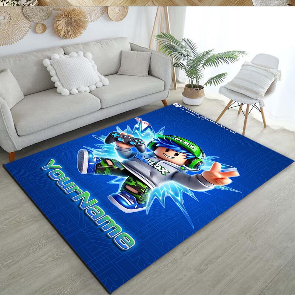 Roblox 446 Customizable Name Floor Rug Office Rug Suitable for Study room Balcony Foyer Hallway Anti-slip Rug Office home decor