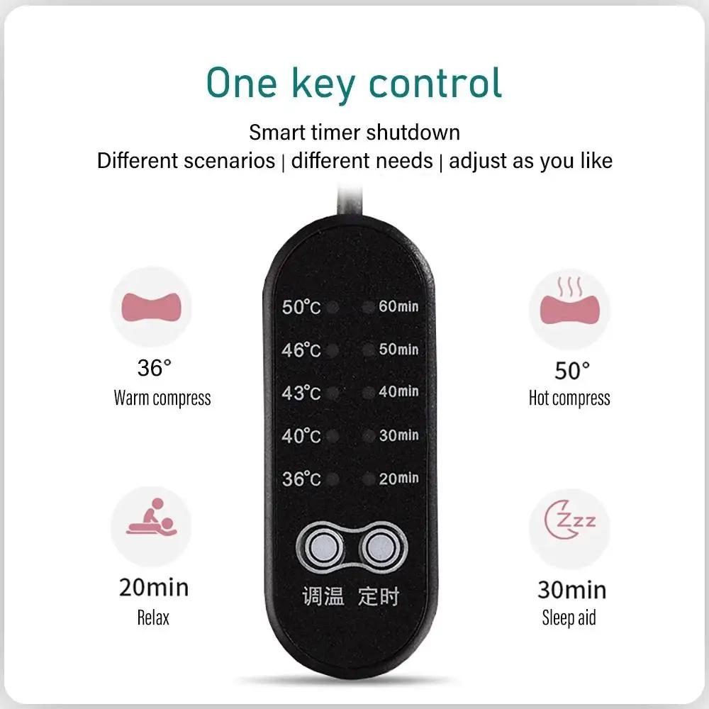USB Beheizte Wermut Augenmaske zum Schlafen - 3-Temperatur Seiden Augenklappe mit Timer, Lindert trockene Augen/Schwellungen/Schlaflosigkeit + 1 USB-Kabel