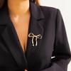 Exquisites Irregular Bowknot Charm Brooch Alloy Pin Badge Fashion Lapel Pin Clothing Decorations Jewelry for Women Girls