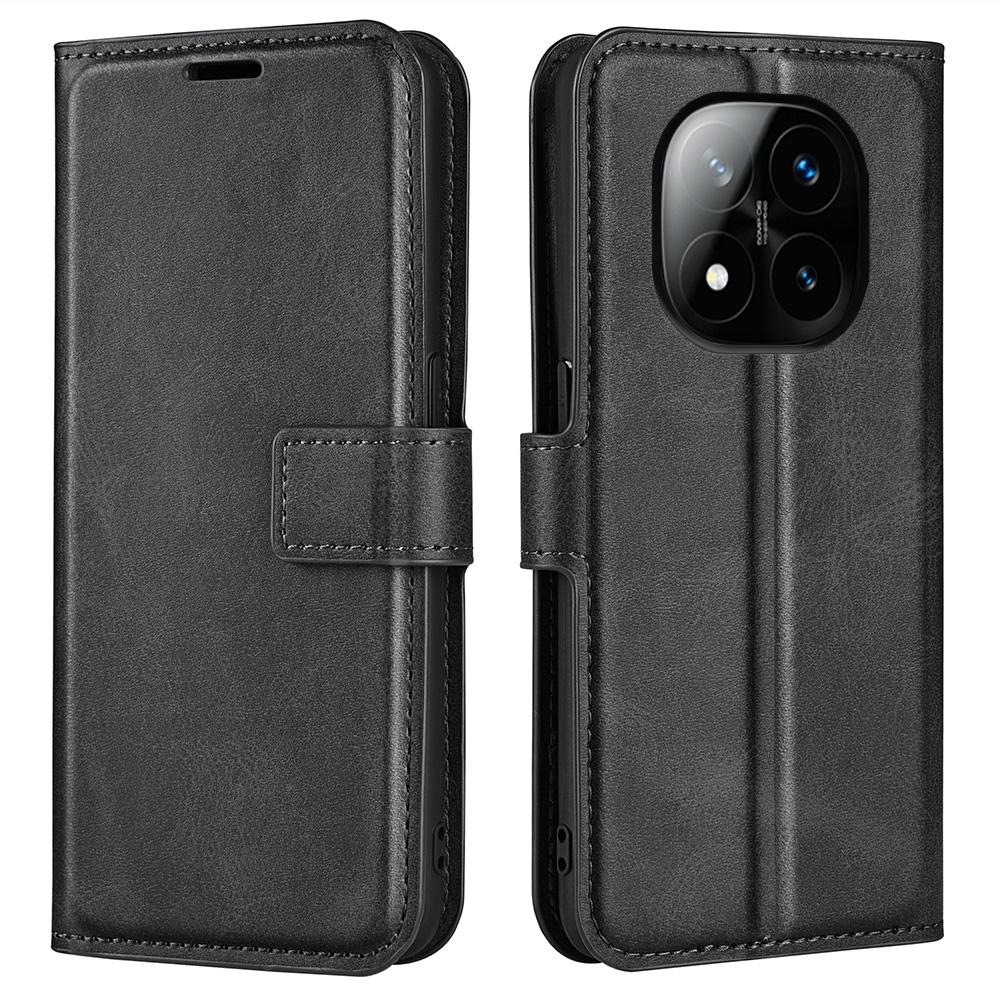 For Xiaomi Redmi Note 14 Pro+ 5G Stand Case Anti-Scratch Calf Texture Leather Phone Cover