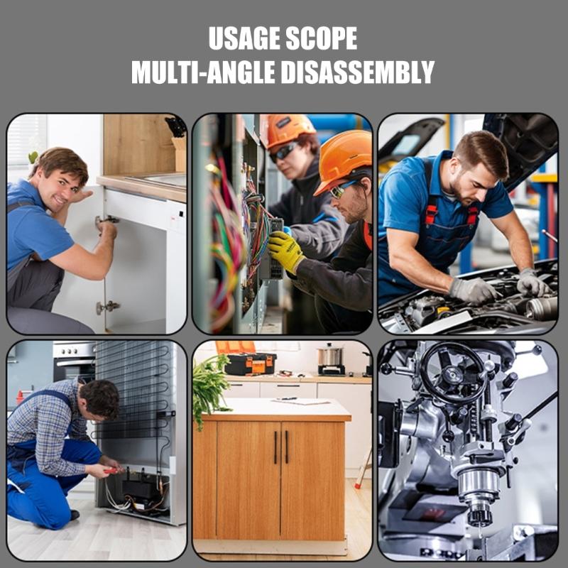 Bendable Ratcheting Screwdriver Bit & Socket Set,Multifunction for Home, Office, Apartment, Car Repair