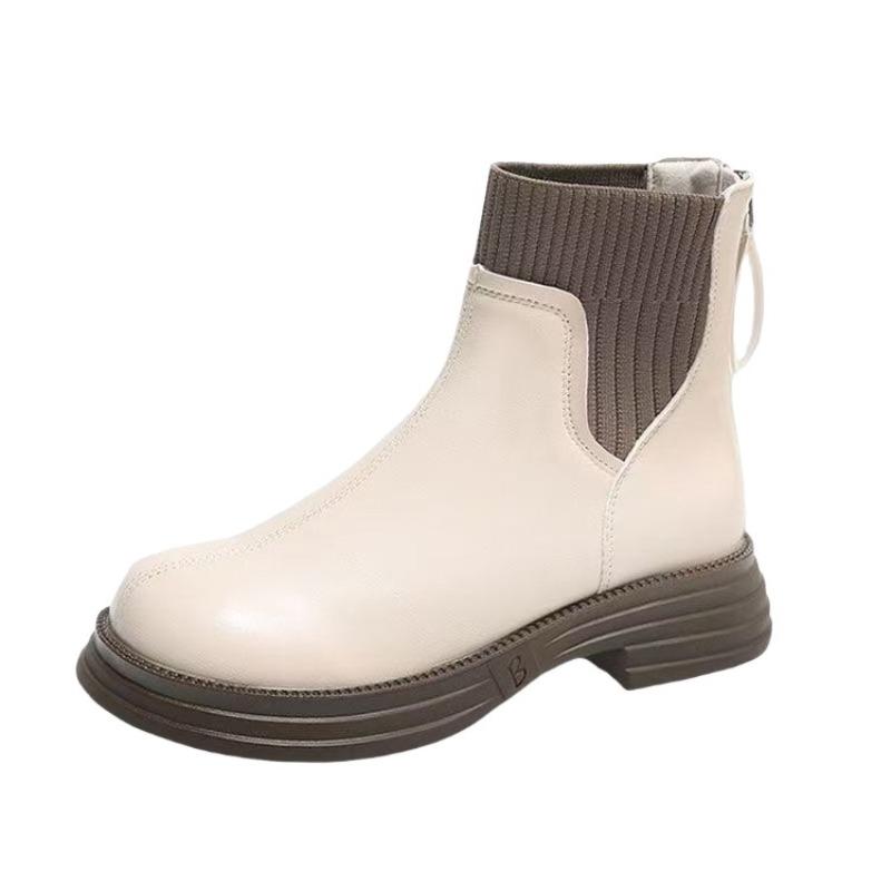 Platform Socks Boots Zipper Martin Boots Autumn and Winter New Chelsea Short Boots Fried Street Women's Shoes Trend