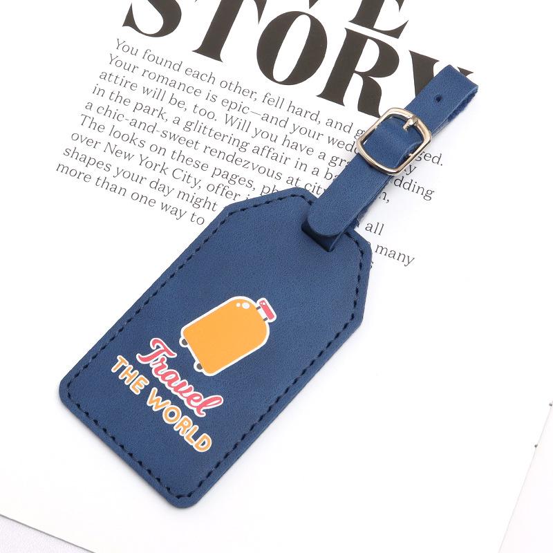 PU Leather Luggage Tag Holder for Suitcases and Backpacks