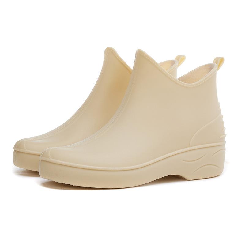 

Женские дождевики на толстой подошве, короткие дождевики Челси, модная одежда, водонепроницаемые и нескользящие резиновые туфли, одинарные дождевики 40