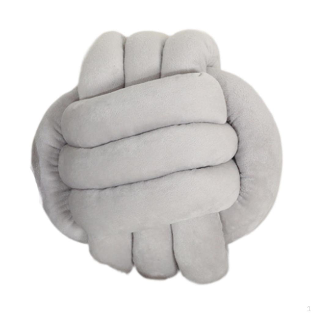 Knot Pillow Ball ,Decorative ,Handmade, Soft Decoration Cute Round Decor Throw for Office