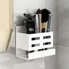Versatile Wall-Mounted Bathroom Organizer - No-Drill, Plastic Storage Rack for Toothbrushes & Razors, Perfect Home Accessory