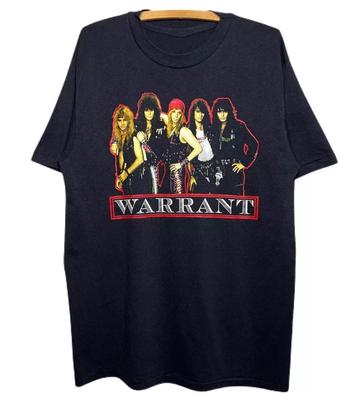 SALE! Vtg Warrant Band In Concert Tour Cotton Black S-3XL Unisex Shirt Unisex T-Shirt