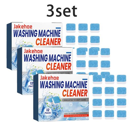 Jakehoe washing machine cleaning effervescent tablets decontamination and descaling fresh fragrance roller wave wheel universal 12pcs