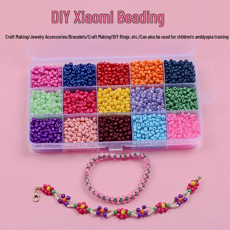 3mm Glass Seed Bead Set for DIY Craft & Educational Toy by Flame Toys