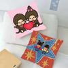 Cute M-Monchhichis-S Throw Pillow Covers Pattern Cushion Cover Suitable For Sofa Bedroom Car Pillow Cover