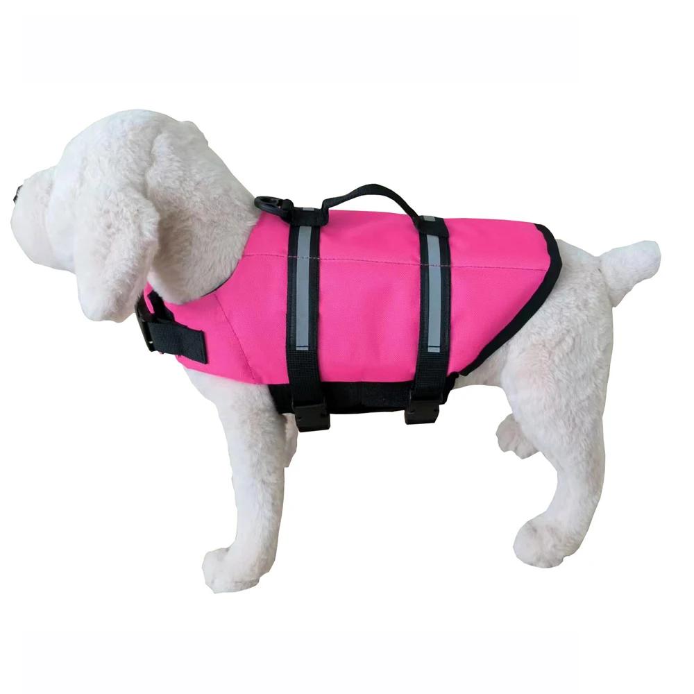 Dog Life Jacket Ripstop Reflective Pet Cats Swimming Vest with Buoyancy Durable Rescue Handle for Cat Small Medium Large Dogs