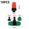 Garden Mist Irrigation Sprinkler 1/4" Pipe Fog Nozzle with Tee Anti Drip Connector Plant Flower Watering Atomize Micro-Sprayer