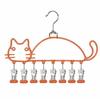 Cat Shape Socks Drying Rack Windproof Clothes Hanger Underwear Drying Clips  Indoor Outdoor Use