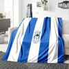 Wigan Crest Flannel Blanket, Soft Polyester, Modern Design, All-Season for Camping, Travel, Gifts for Holidays or Birthdays