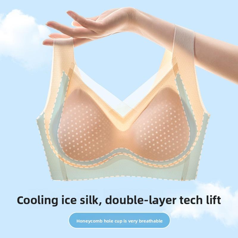 Seamless Breathable Tank Top Bra for Small Bust, Wireless Push Up Uplift Side Support Comfortable Shaping Lingerie