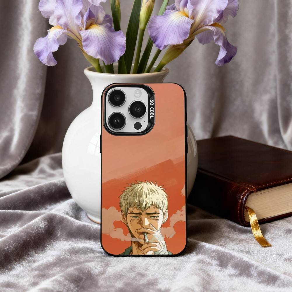 G-GTO-Onizuka T-Teacher-R Phone Case For iPhone17,16,15,14,13,12,11 Plus,Pro Max Black Candy Silver Plated Cover