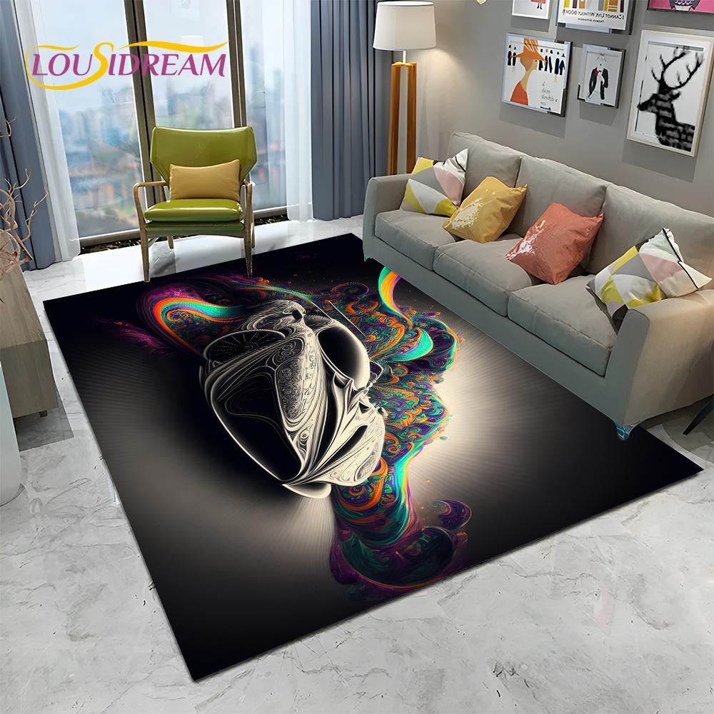 HD Concept Car 3D Future Sports Car Cartoon Carpet Rug for Home Living Room Bedroom Sofa Doormat Decor,kids Non-slip Floor Mat