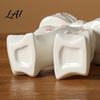French Style Bow Vase Ceramic with Star Decorative Flowers Vase Creative Flower Chic Room Decor Gifts Arrangement Holder for Living Table