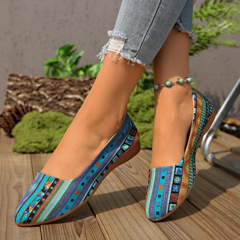 New Casual Single Shoes for Women Pointed-toe Wedge Heels One-foot Lazy Shoes Low-top Shallow Opening Single Shoes