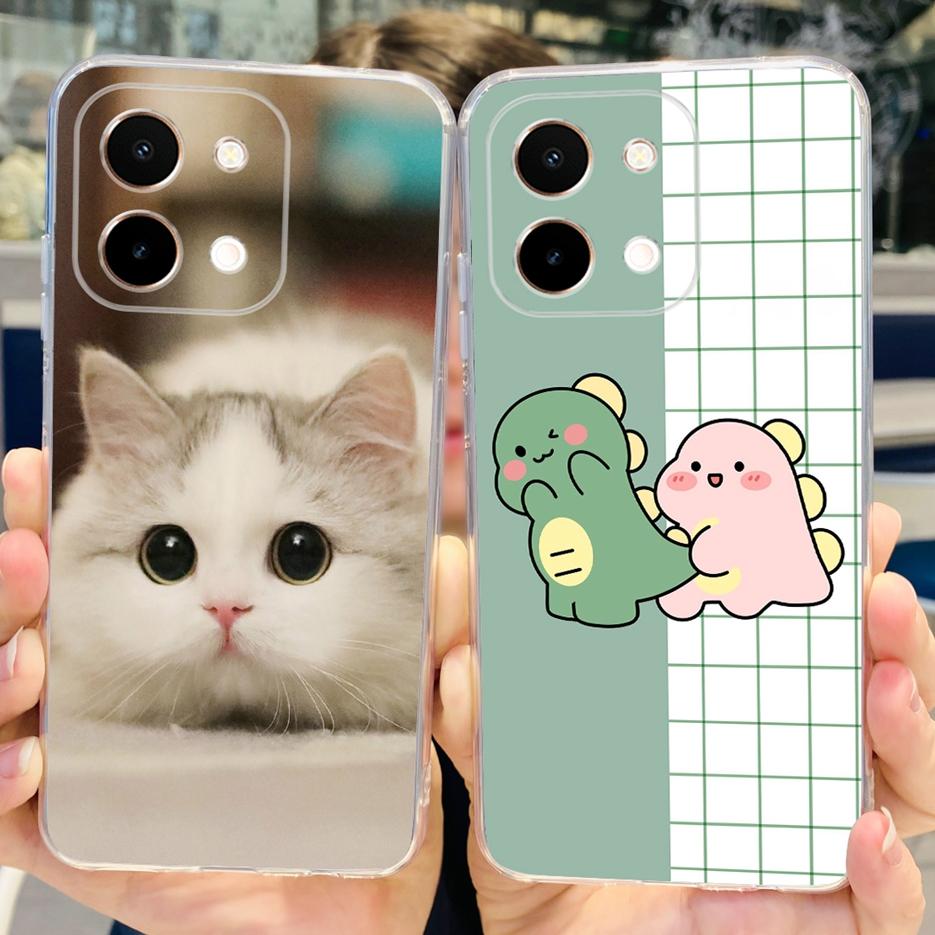 Für Vivo Y28 4G Hülle V2352 Niedliche Bemalte Abdeckung Weiche Silikon TPU Handyhülle Für Vivo Y28 Y 28 VivoY28 4G Fundas 6.68'' Coque Capa