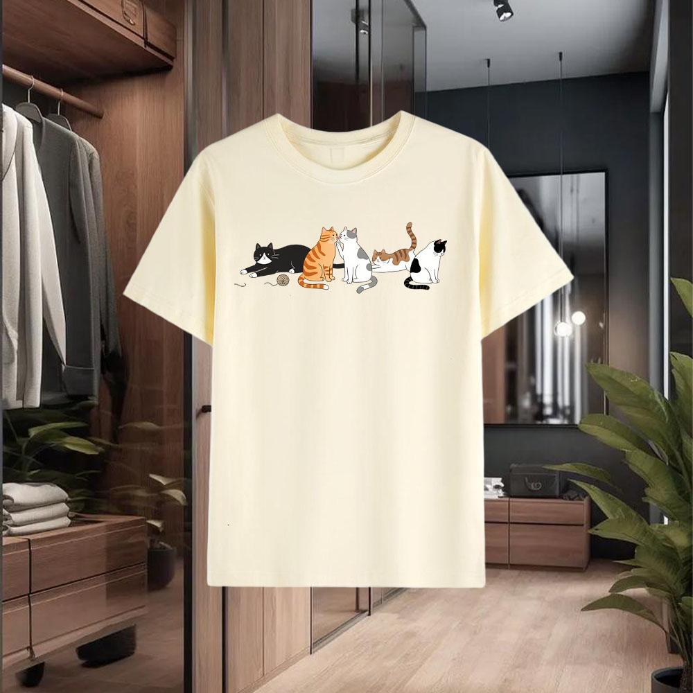 New Men's T-Shirts Made of 100% Cotton Summer Casual Short Sleeves Fashionable and Trendy Loose and Breathable Style