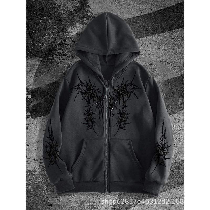 Men's Fleece-Lined Printed Sports Hoodie - New Fall Arrival