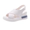 Summer New Wedge Heel Sandals Women's High Heel Open-toed Platform Muffin Cross One-button Sandals