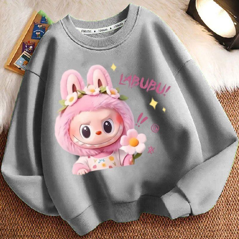 Loose Round-neck Hoodies for Children, Fashionable Long-sleeved and Cute Round-neck Hoodies for Boys and Girls In Spring, Autumn and Winter