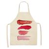 Nail Polish Lipstick Kitchen Cotton Linen Apron Bib Home Cleaning  Ladies  Cooking Picnic