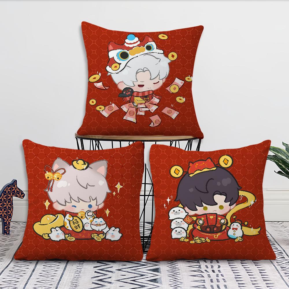 Game Love and Deepspace new year cushion cover Pillow Cover Decoration Room Home Sofa living Office Car Nordic Simplicity