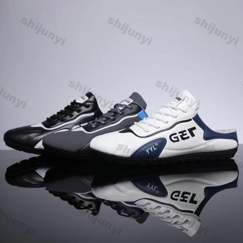 Men Half Slipper Slip-on Men Casual Board Shoes Breathable Platform Sneakers Comfortable Outdoor Slip-on Slippers Zapatos Hombre