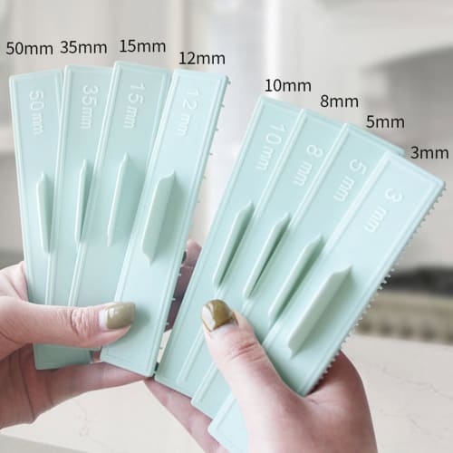 Gevrkjenp Roll Cake Cutting Tool, Cutting Scale - 8 Pieces Cake Roll Divider, Safe Clear Scale for Accurate Dough Thickness, Cookie Dough Tool for Cut