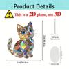 2D Colorful Animal Acrylic Ornaments Colorful Cat Figurine Decoration Kitten Standing Miniature Desktop Decoration For Home