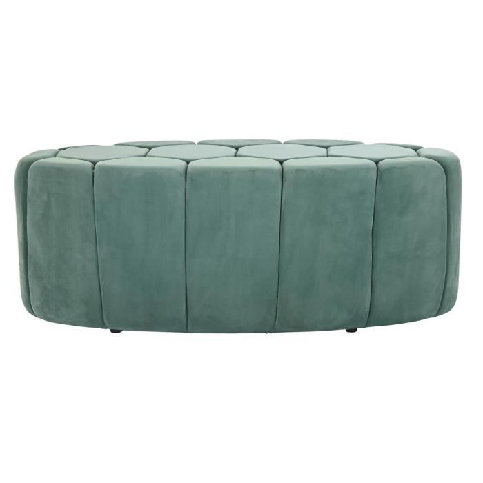 Banquette - Scandinave - Vert - MDF - Polyester - 2 Places - 122 X 51 X 46,5 Cm