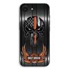 Phone Case - MANIACASE - iPhone 17th - TPU Silicone - Skull (grey Background) - Style Harley Davidson