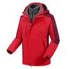 Custom Logo 3-in-1 Windbreaker with Fleece Down, Warm Jacket for Autumn/Winter, Embroidered Workwear.
