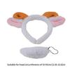 2Pcs Animal Sheep Costume Set with Sheep Ears Headband Sheep Tail Accessories for Halloween Fancy Dress Party Props
