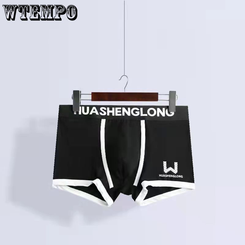 1pc Men's Boxer Shorts Pure Cotton Youth Sports Trendy Cute Boxer Shorts