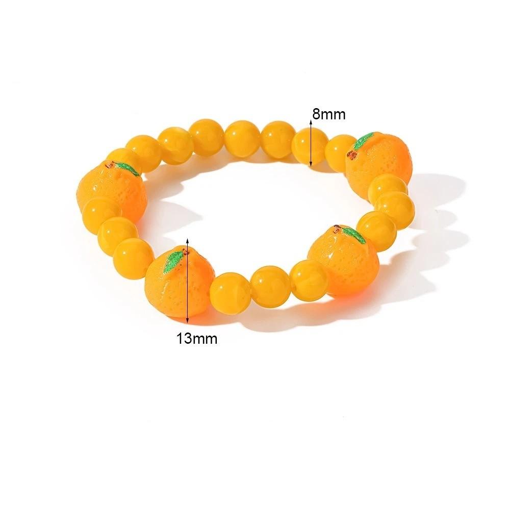 Stackable Fruit Acrylic Bracelet 3D Elastic Cord Bracelet Cute Colorful Beads Bracelet  Daily Wear