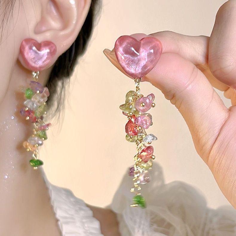 

Серьги-кисточки с цветком в стиле «атмосфера» маленькие, свежие, темпераментные серьги, модные, высококачественные серьги