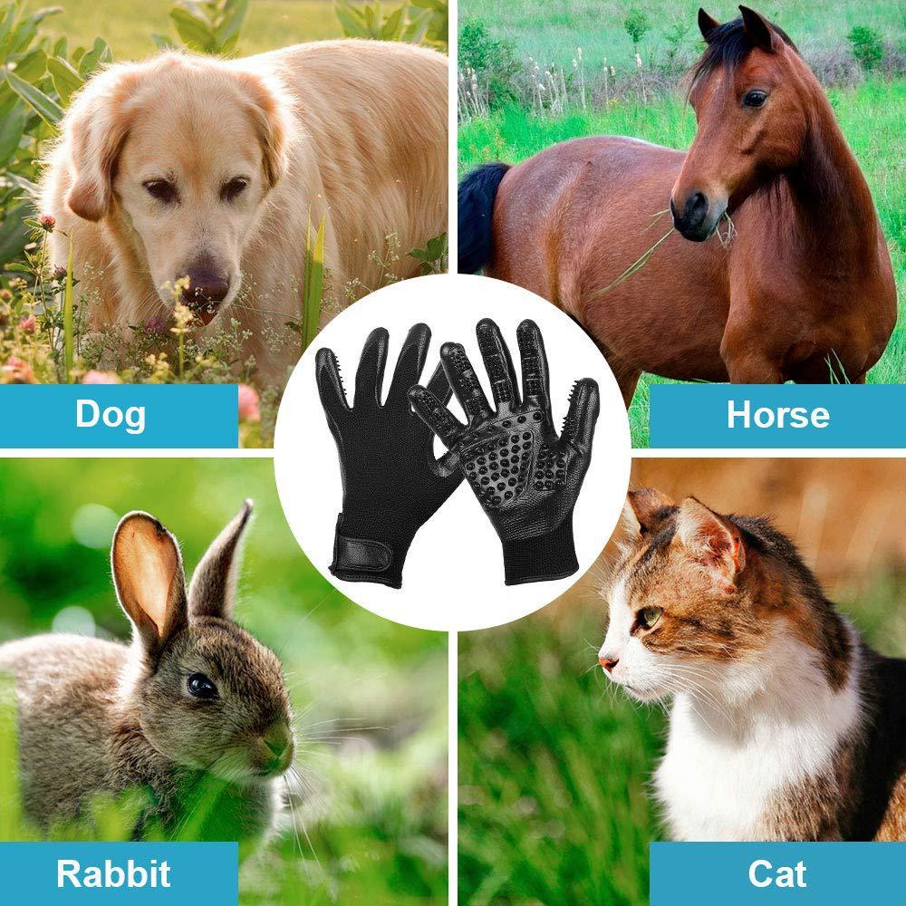 Black Silicone Pet Clean Hair Remover Glove Pet Cat Bath Grooming Tools Pet Cleaning Glove Brush