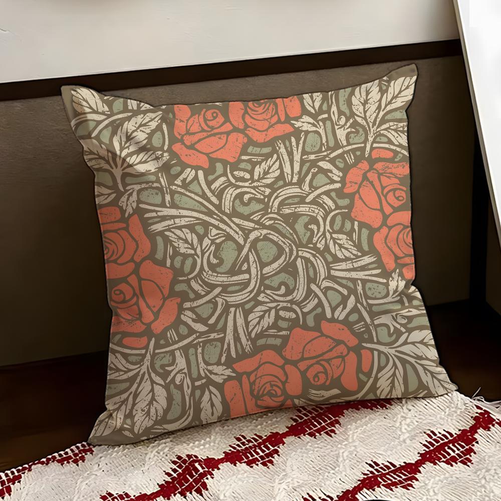 

The RRevivalistsS Band Cushion Cover Reversible Soft Durable Pillow Cover Home Car MultiScene Use for Daily Comfort 30X30cm