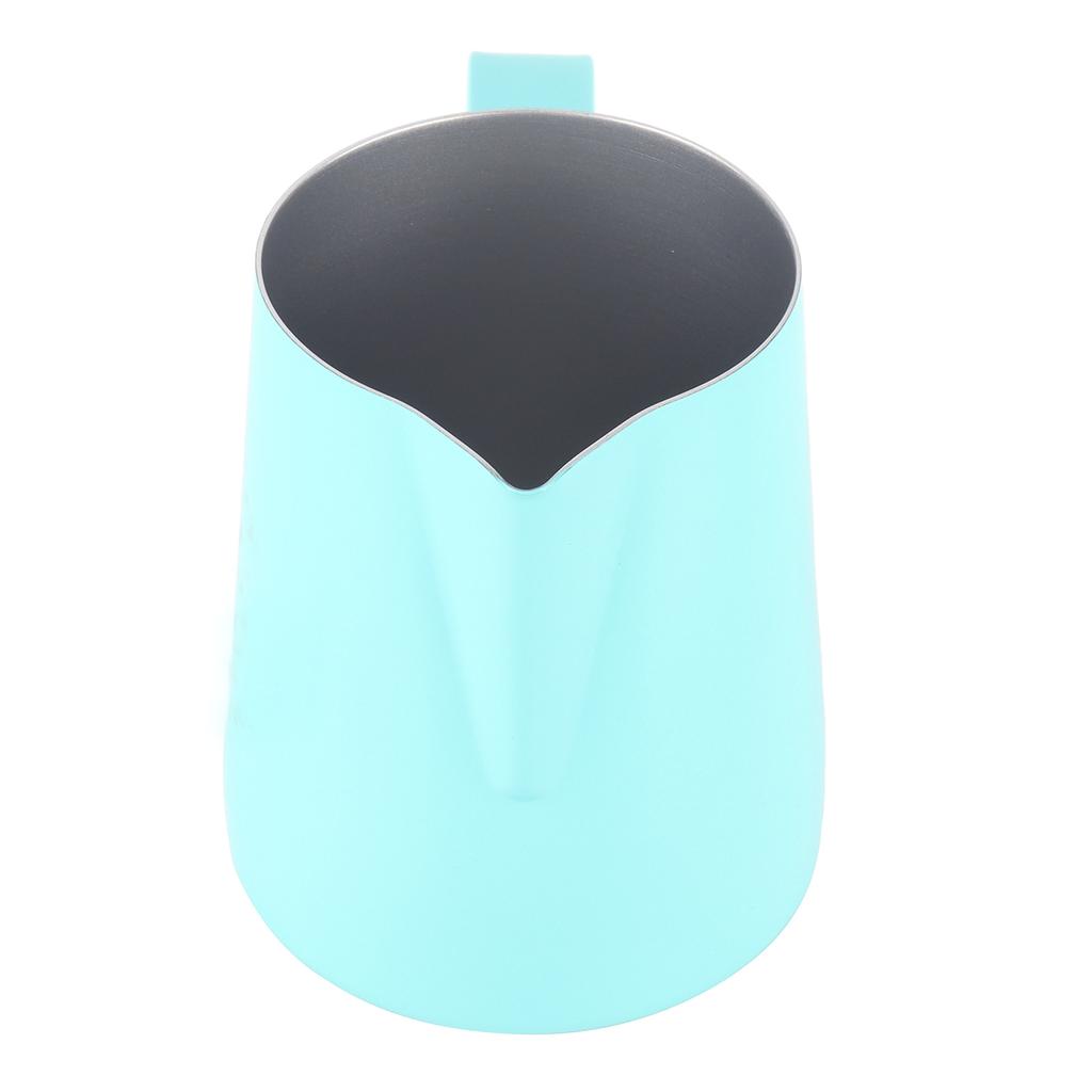 Kávová napěňovací konvička s výlevkou Nerezová konvička na mléko pro domácí kavárnu Mátově zelená 600 ml