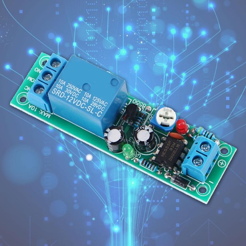 Easy Wiring Adjustable Time Delay Relaying Module 5V/12V Control Voltages Monostable Operation Up To 60Second Ranges