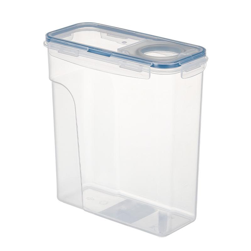 Plastic Sealed Food Grains Storage Box Cans Transparent Rice Bucket Cereal Dispenser Fridge Organizer Containers For Kitchen