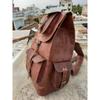 Ledertasche Ziege Herren Rucksack Rucksack Vintage Laptop Braun Umhängetasche Schulter