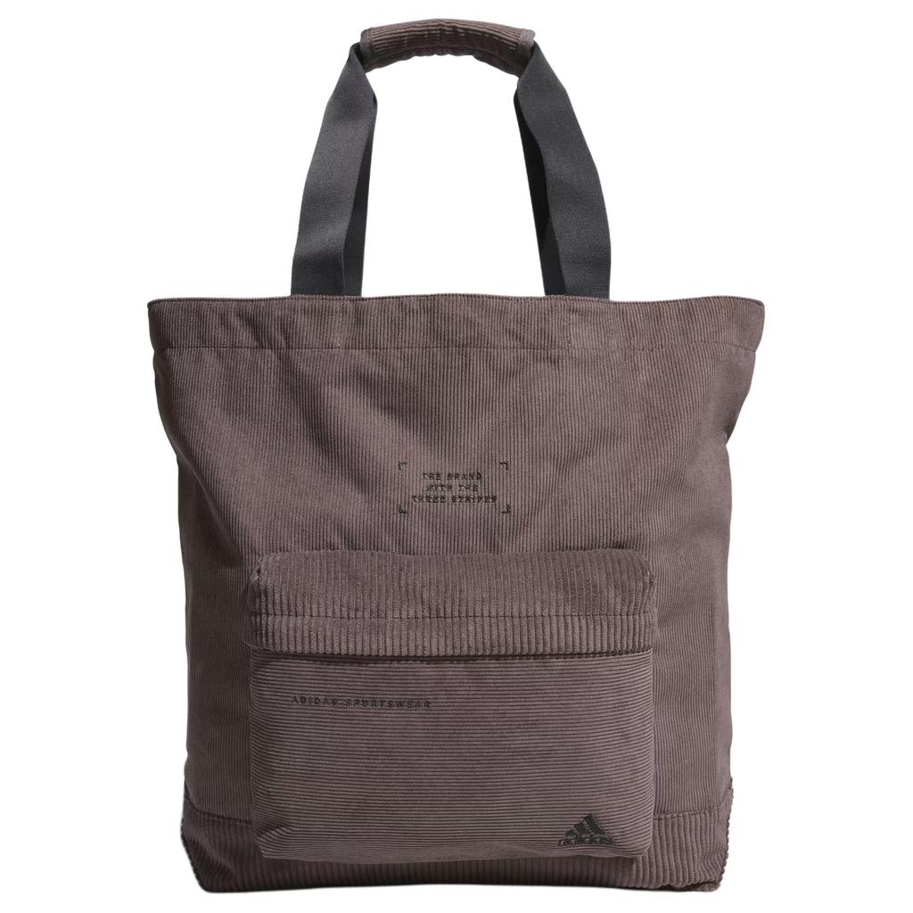 New Adidas MUST HAVES Corduroy Tote Bag Shopping Bag Shoulder Bag Handbag Regular Unisex Charcoal Gray IT2053