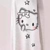Girls Street Graffiti Cartoon Personality Straight Pants Middle and Older Children's Summer New Solid Color Drawstring Pocket Wide Leg Pants Tide